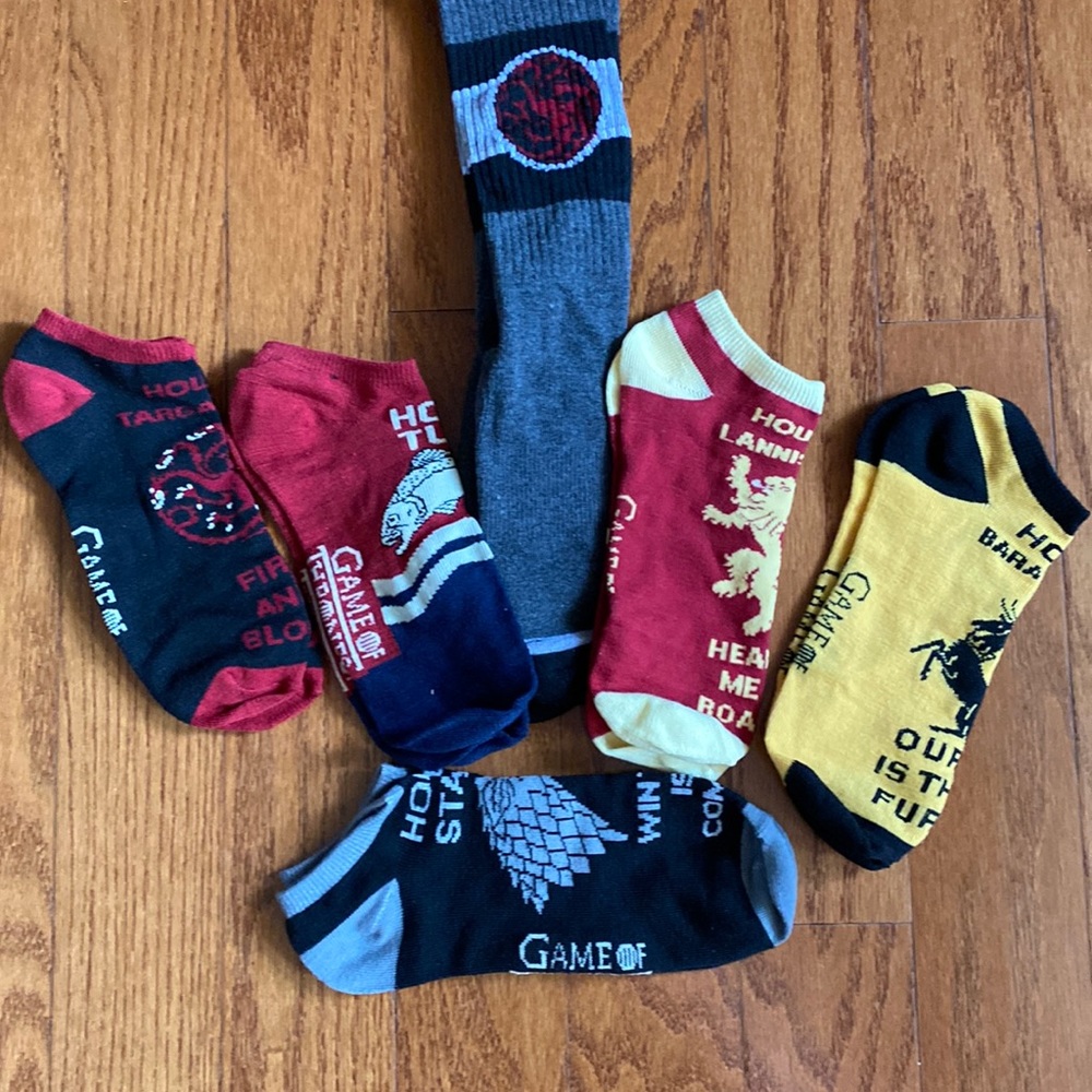 6 Pairs of Game Of Thrones Socks